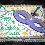 Mardi Gras Mask Cake